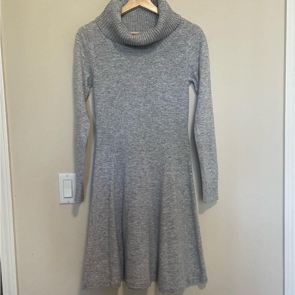 Gray Turtleneck Sweater Dress. Size S